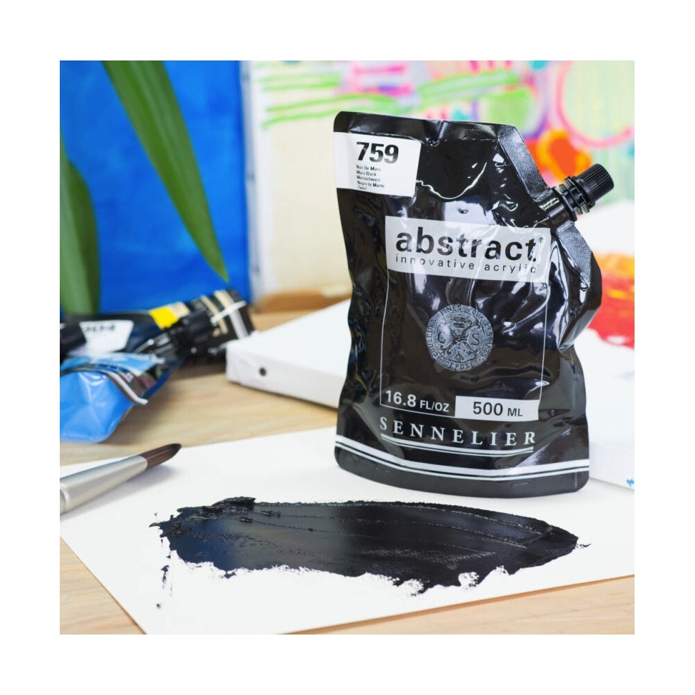 Farba akrylowa Abstract - Sennelier - 759 Mars Black 500 ml