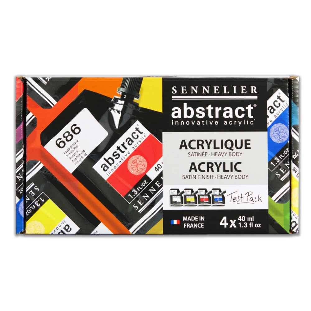 Zestaw farb akrylowych Abstract - Sennelier - 4 x 40 ml