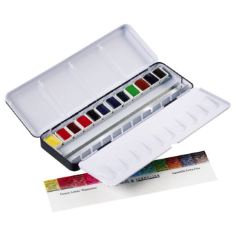 Zestaw akwareli w półkostkach l'Aquarelle - Sennelier - 12 szt.