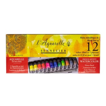 Zestaw akwareli l’Aquarelle - Sennelier - 12 x 10 ml