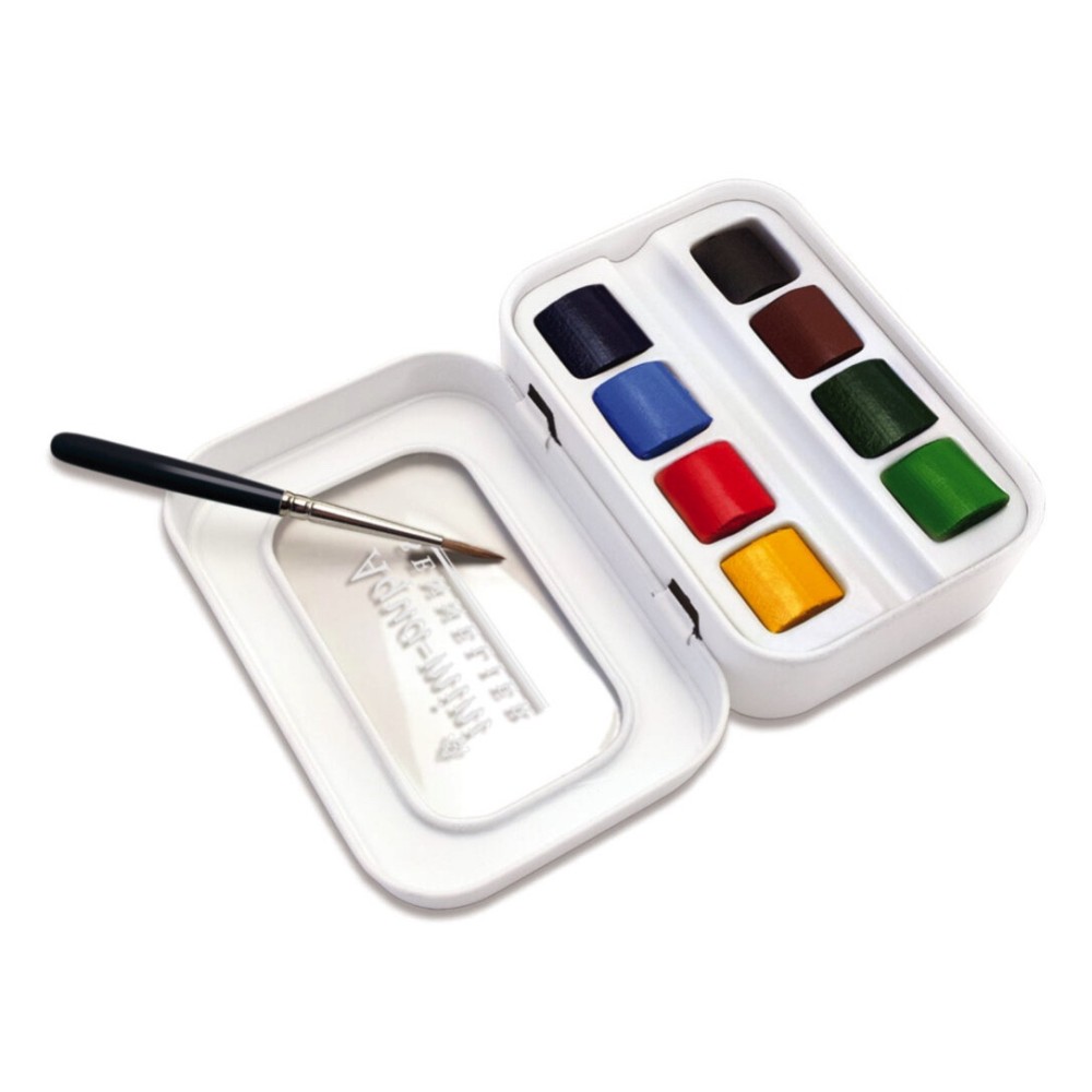Set of l'Aquarelle Aqua-mini watercolor half-pans - Sennelier - 8 pcs.