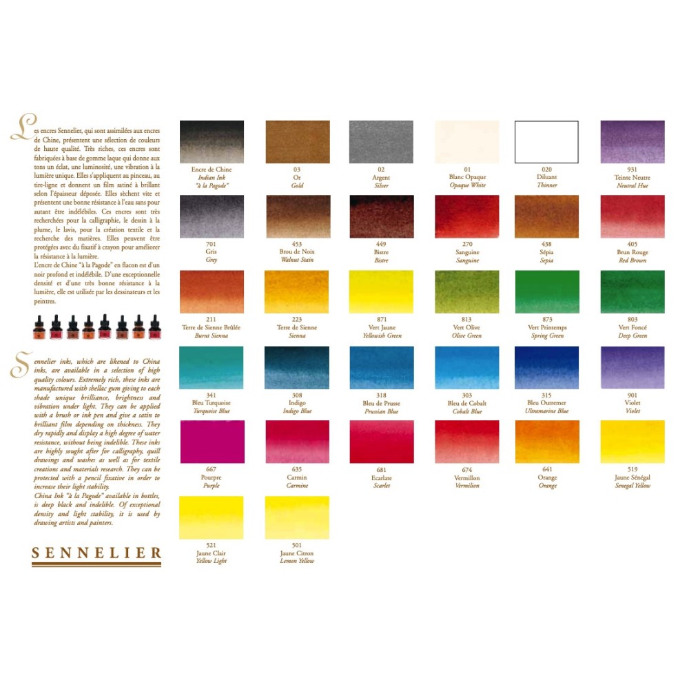 Calligraphy set - Sennelier - 8 pcs.