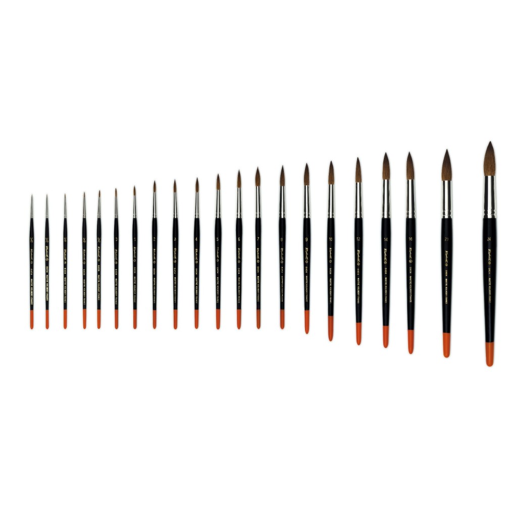 Round natural bristles Martre Kolinsky brush 8404 series - Raphael - no. 4