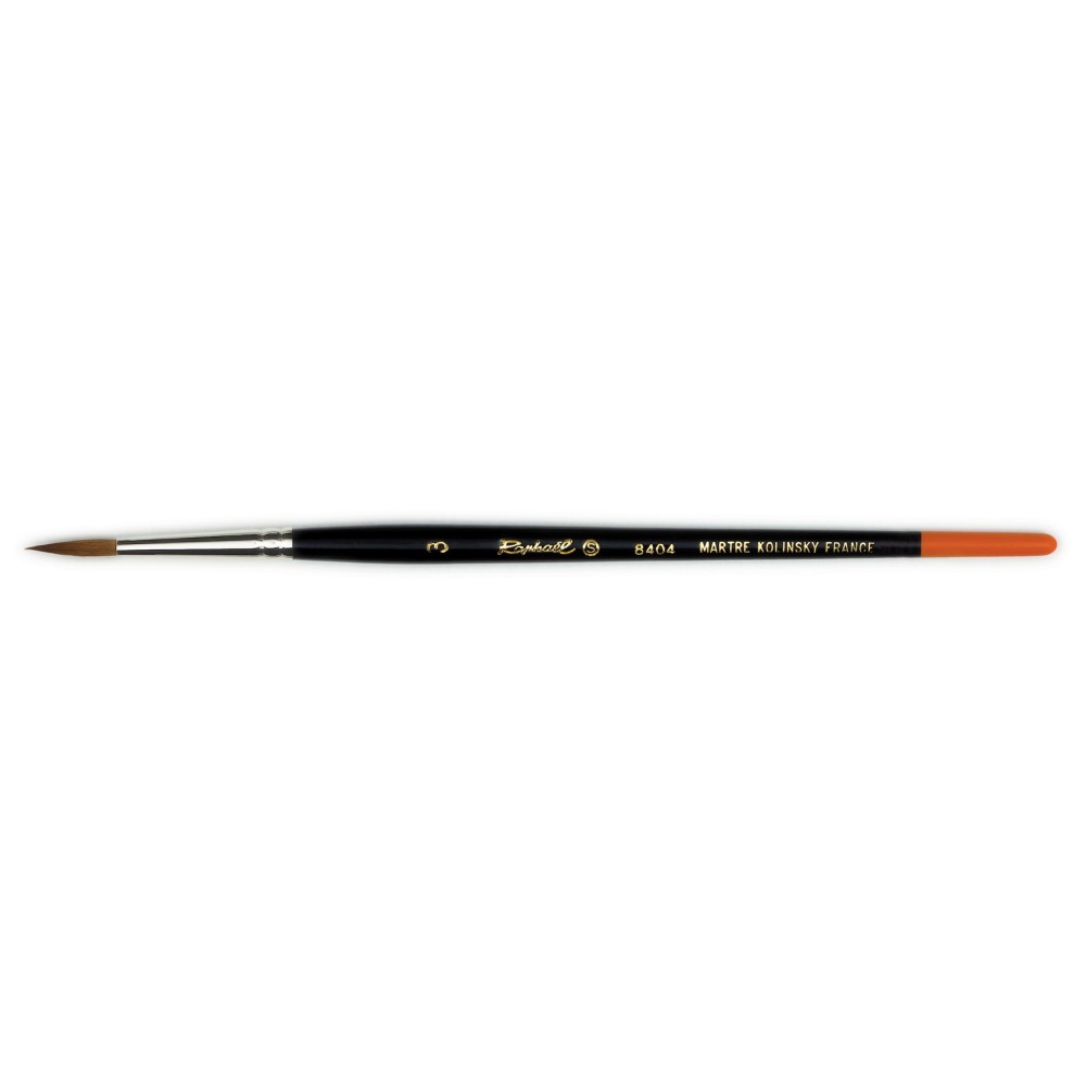 Round natural bristles Martre Kolinsky brush 8404 series - Raphael - no. 3