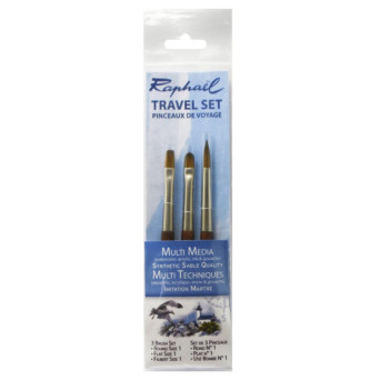 Travel brush set no. 1 - Raphael - 3 pcs.