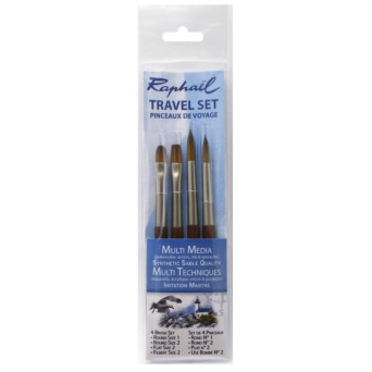 Zestaw pędzli podróżnych Travel Set - Raphael - 4 szt.