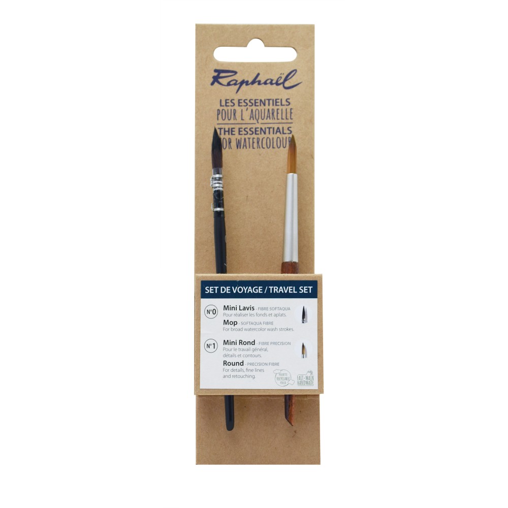 Zestaw pędzli do akwareli Travel Set - Raphael - 2 szt.