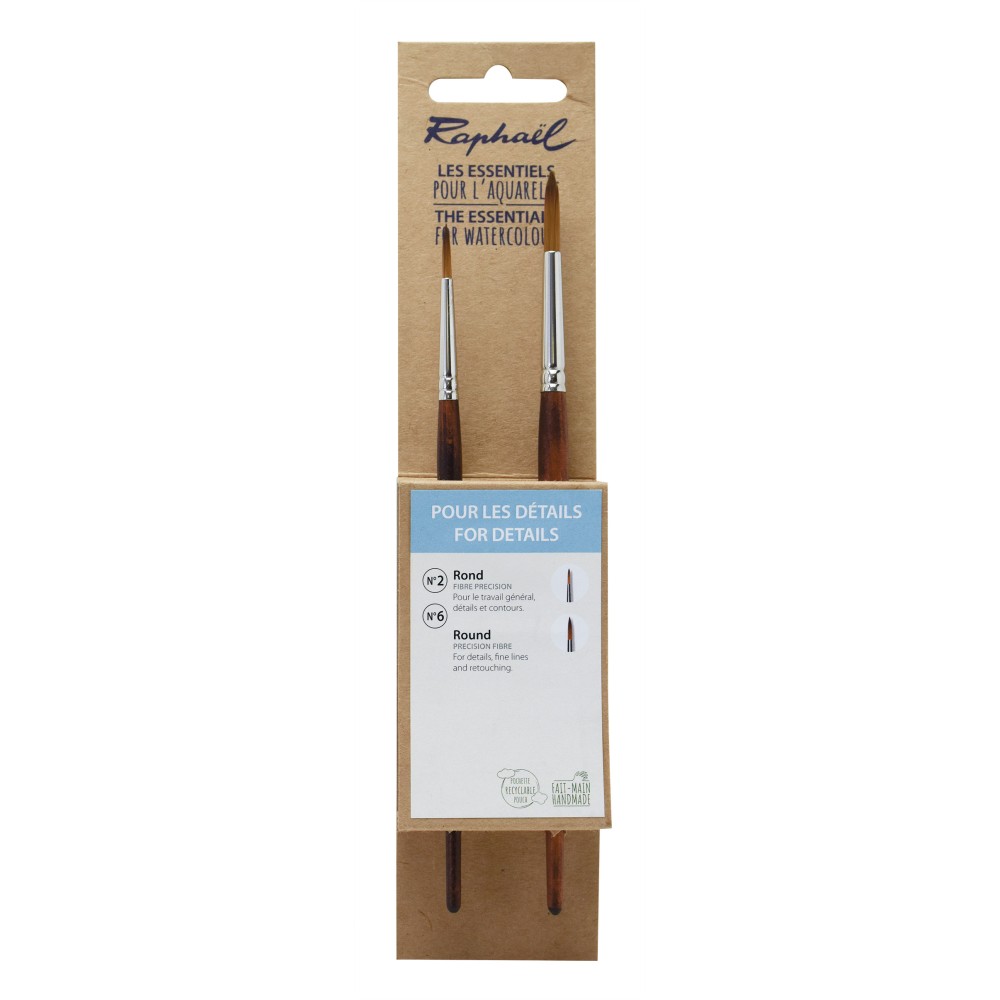 For Details Precision watercolor brush set - Raphael - 2 szt.