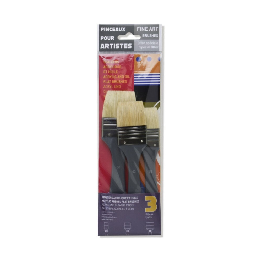 Fine Art acrylic and oil natural brush set - Raphael - 3 pcs.
