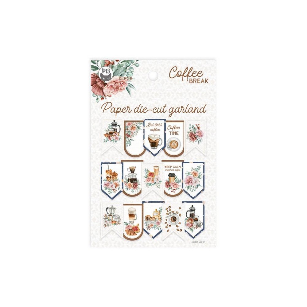 Benerek papierowy die cut - Piątek Trzynastego - Coffee Break