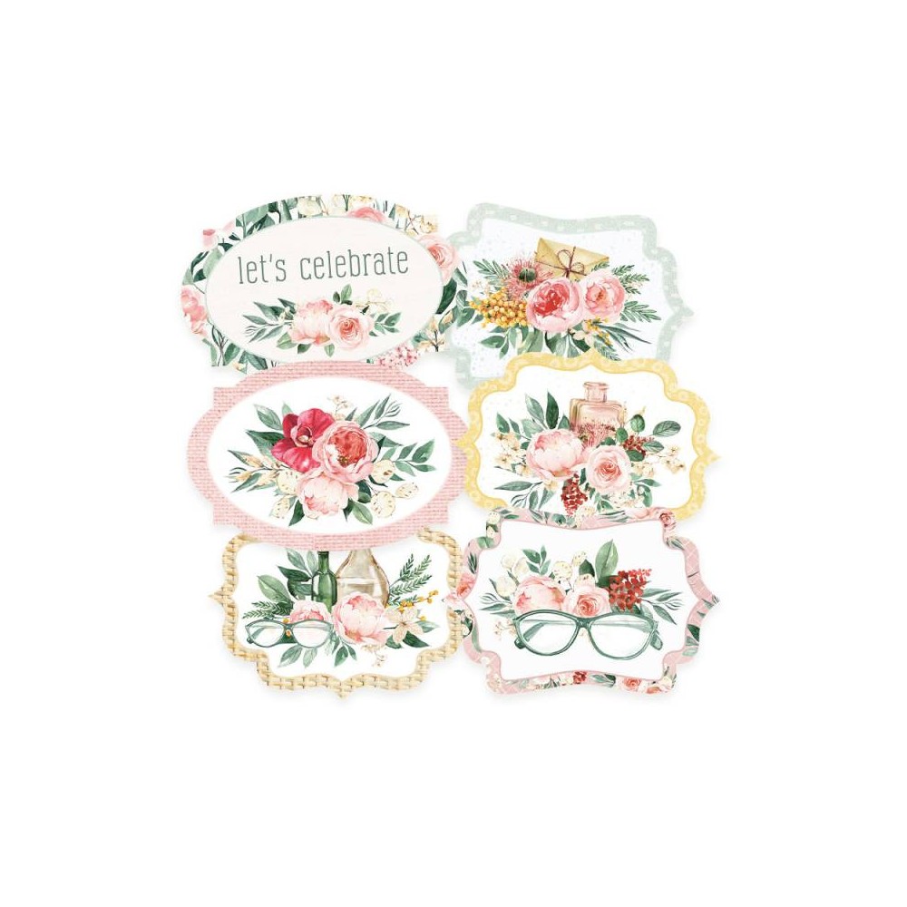 Tags set - Piątek Trzynastego - Flowerish 04 6 pcs.