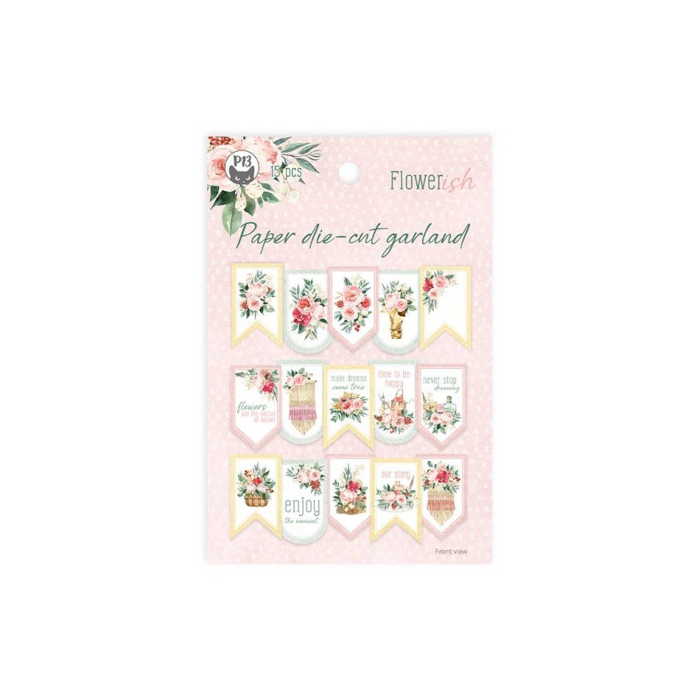 Banerek papierowy - Piątek Trzynastego - Flowerish