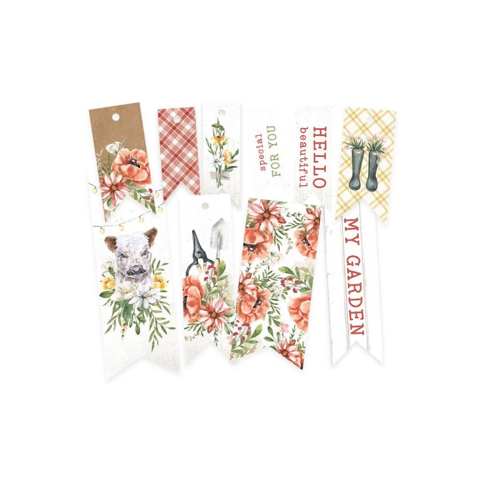 Decorative tags - Piątek Trzynastego - Farm Sweet Farm 02 10 pcs.