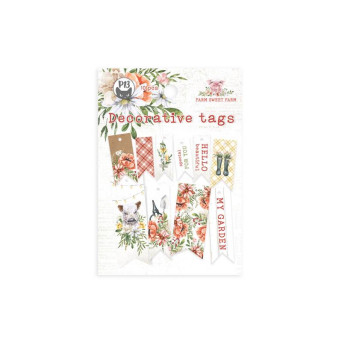 Decorative tags - Piątek Trzynastego - Farm Sweet Farm 02 10 pcs.