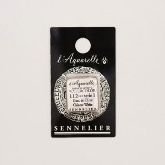 Farba akwarelowa w półkostce l’Aquarelle - Sennelier - 112 Chinese White