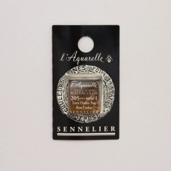 Farba akwarelowa w półkostce l’Aquarelle - Sennelier - 205 Raw Umber