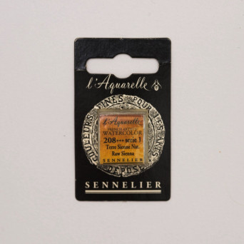 l’Aquarelle watercolor paint half pan - Sennelier - 208 Raw Sienna