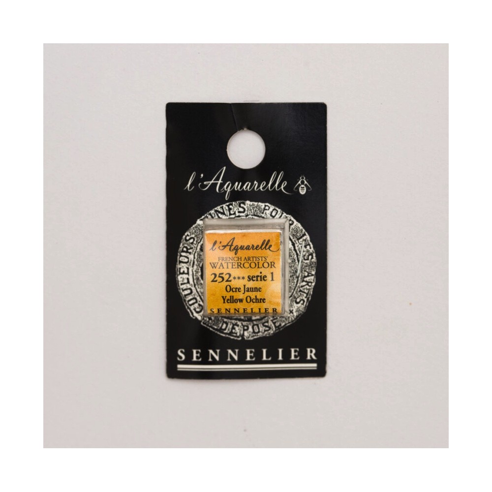 Farba akwarelowa w półkostce l’Aquarelle - Sennelier - 252 Yellow Ochre
