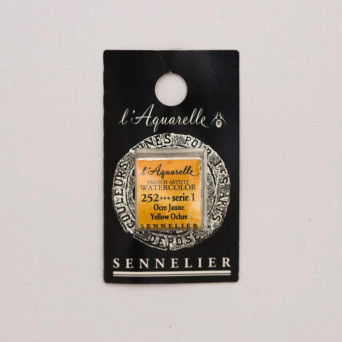 l’Aquarelle watercolor paint half pan - Sennelier - 252 Yellow Ochre