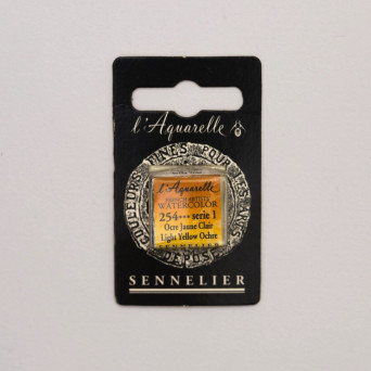 Farba akwarelowa w półkostce l’Aquarelle - Sennelier - 254 Light Yellow Ochre
