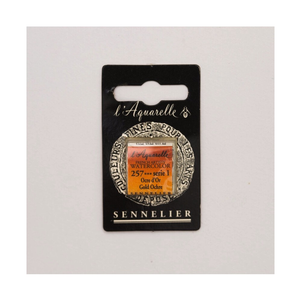 Farba akwarelowa w półkostce l’Aquarelle - Sennelier - 257 Gold Ochre