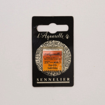 Farba akwarelowa w półkostce l’Aquarelle - Sennelier - 257 Gold Ochre