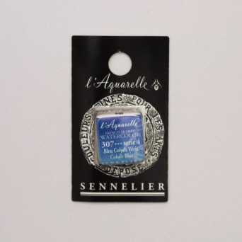 Farba akwarelowa w półkostce l’Aquarelle - Sennelier - 307 Cobalt Blue