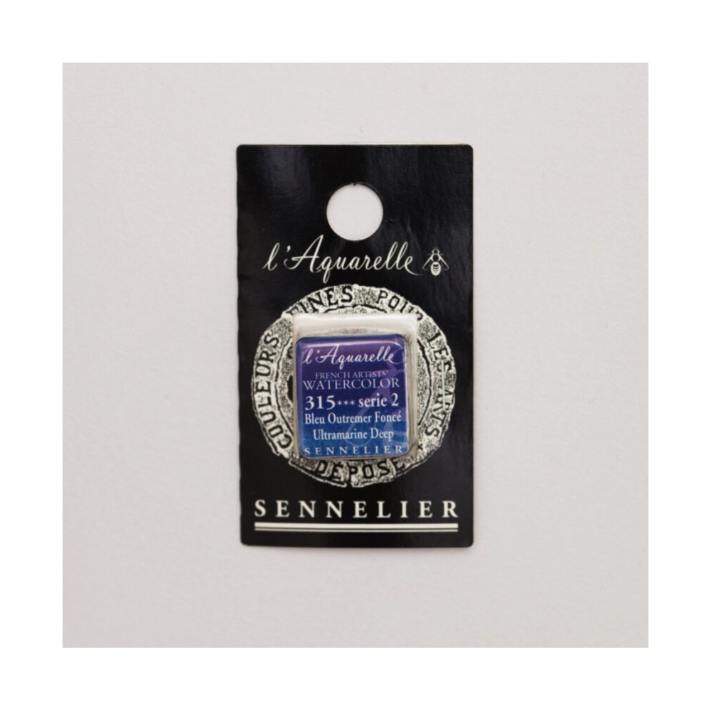 l’Aquarelle watercolor paint half pan - Sennelier - 315 Ultramarine Deep
