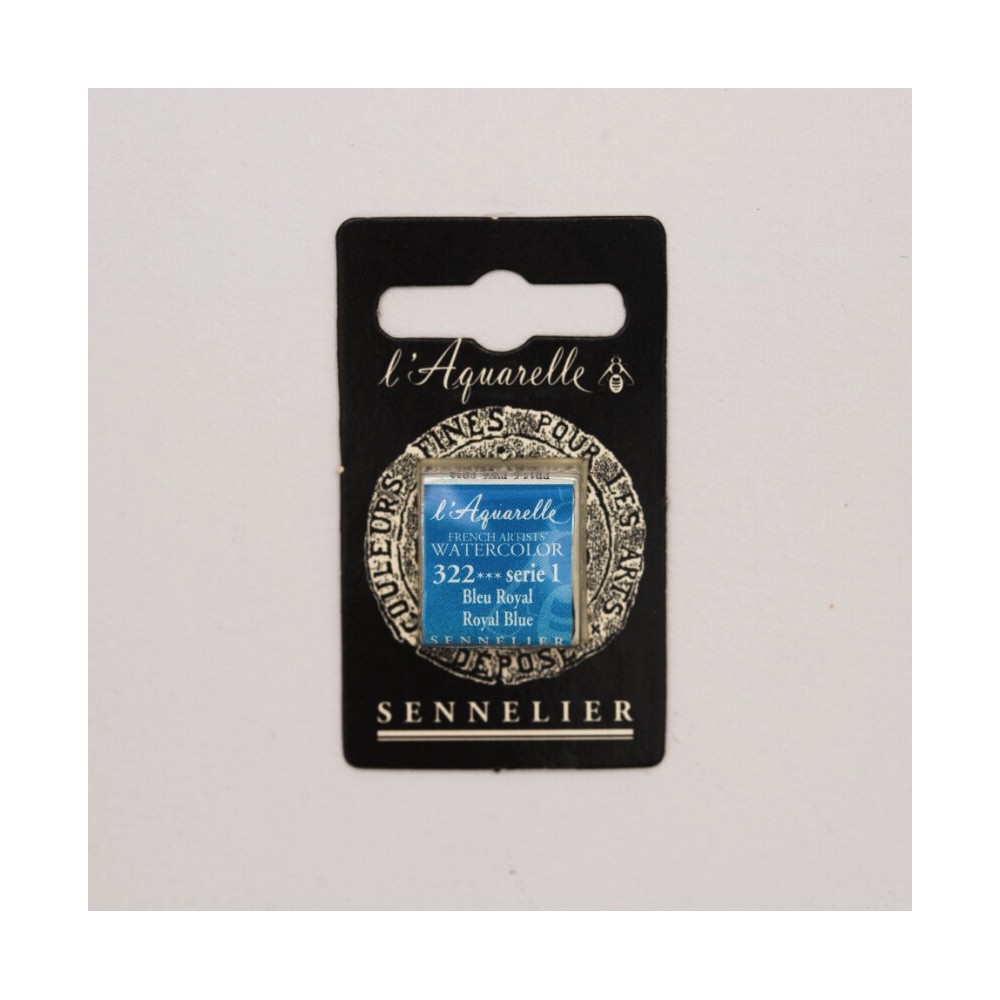 l’Aquarelle watercolor paint half pan - Sennelier - 322 Royal Blue