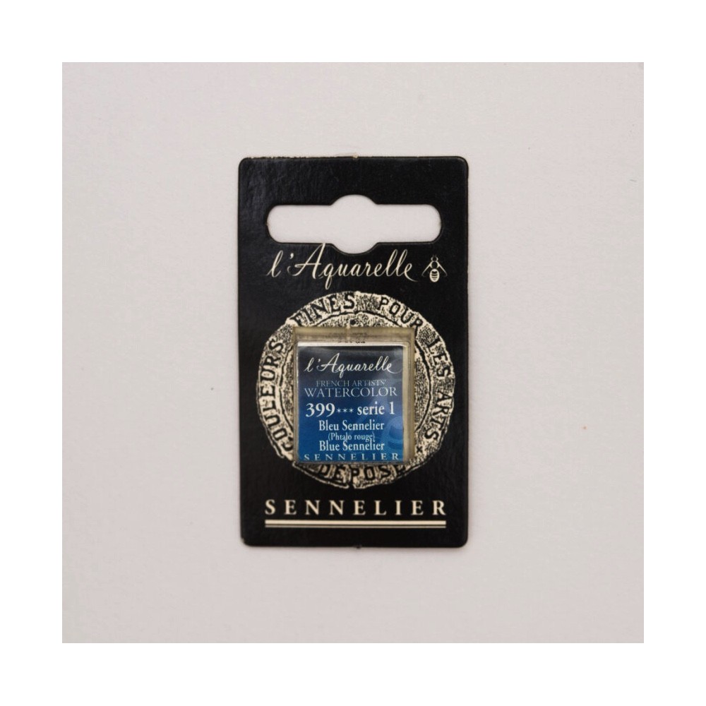 l’Aquarelle watercolor paint half pan - Sennelier - 399 Blue Sennelier