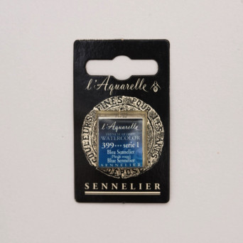 l’Aquarelle watercolor paint half pan - Sennelier - 399 Blue Sennelier