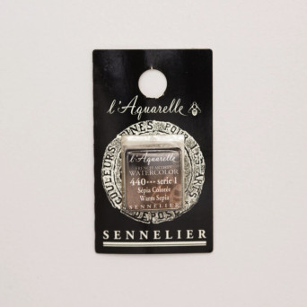 l’Aquarelle watercolor paint half pan - Sennelier - 440 Warm Sepia