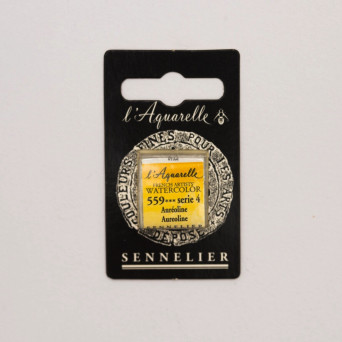 l’Aquarelle watercolor paint half pan - Sennelier - 559 Aureoline
