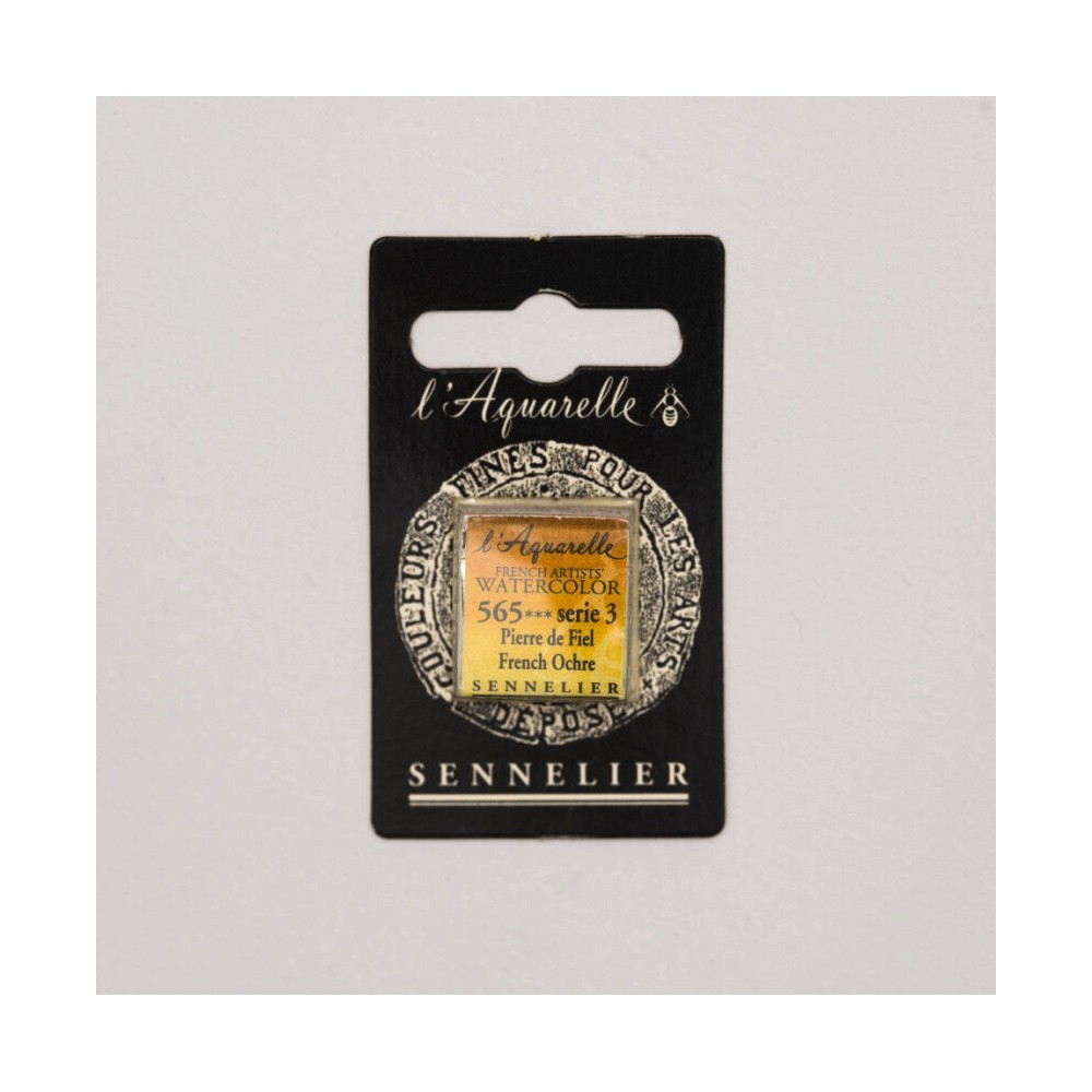 Farba akwarelowa w półkostce l’Aquarelle - Sennelier - 565 French Ochre