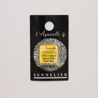 Farba akwarelowa w półkostce l’Aquarelle - Sennelier - 576 Nickel Yellow