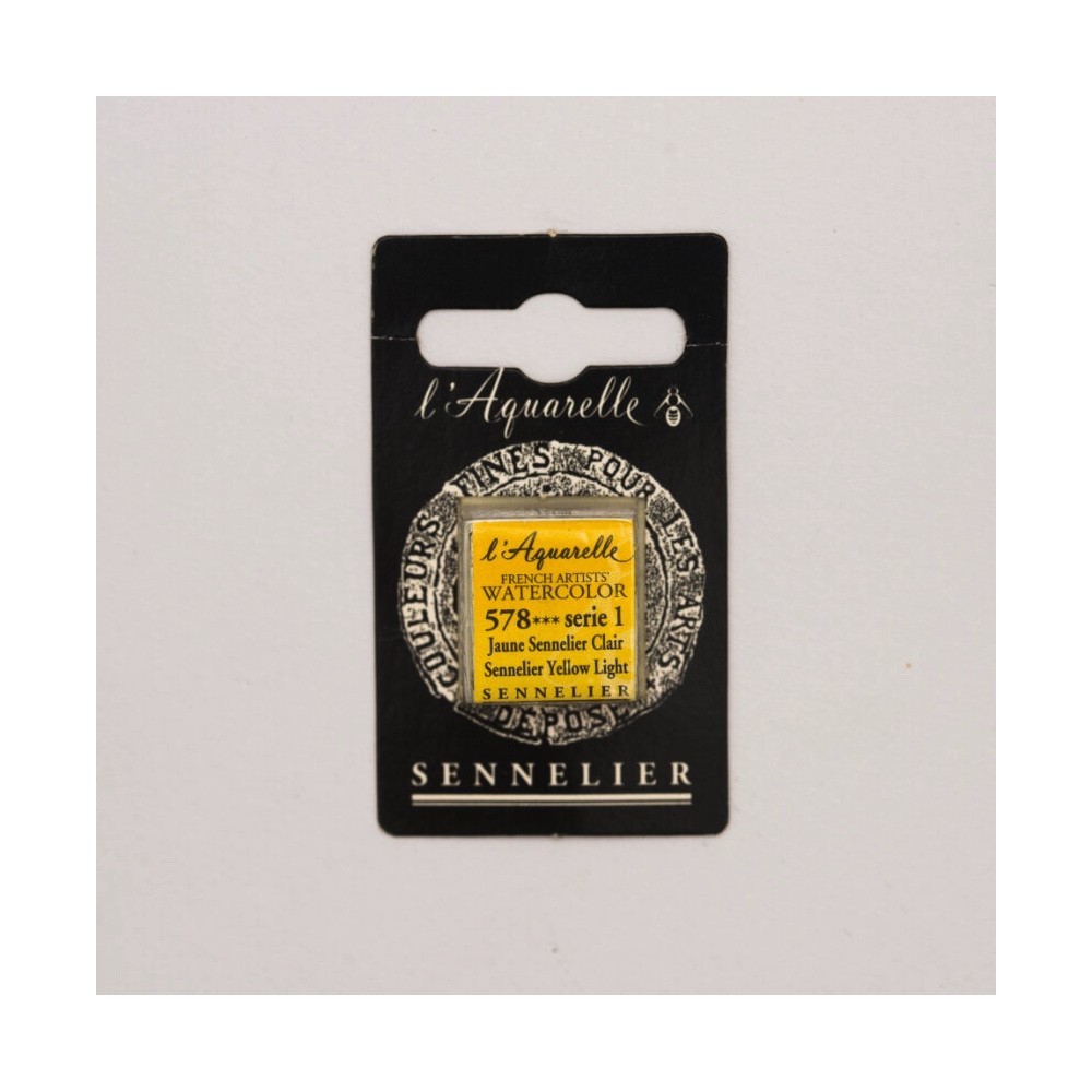 l’Aquarelle watercolor paint half pan - Sennelier - 578 Sennelier Yellow Light