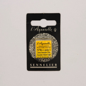 Farba akwarelowa w półkostce l’Aquarelle - Sennelier - 578 Sennelier Yellow Light