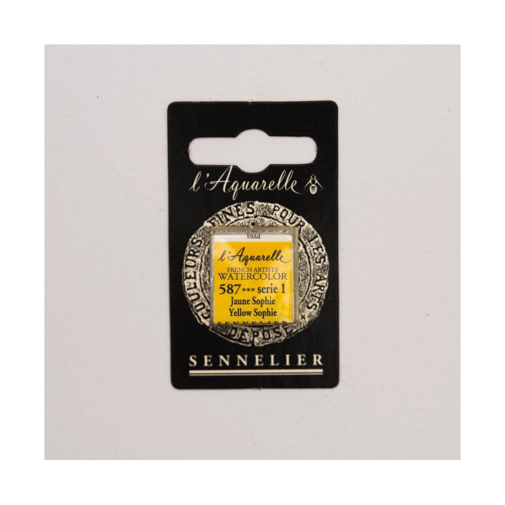 Farba akwarelowa w półkostce l’Aquarelle - Sennelier - 587 Yellow Sophie