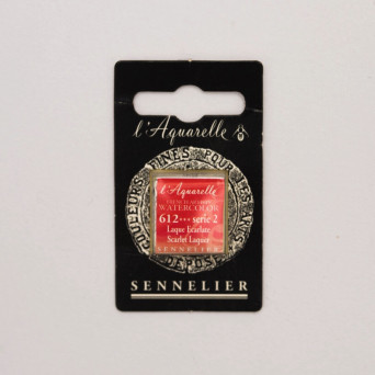 l’Aquarelle watercolor paint half pan - Sennelier - 612 Scarlet Laquer