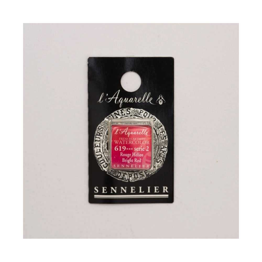 l’Aquarelle watercolor paint half pan - Sennelier - 619 Bright Red