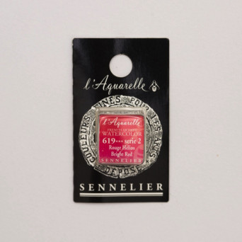 l’Aquarelle watercolor paint half pan - Sennelier - 619 Bright Red