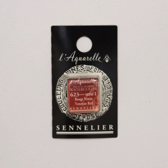 l’Aquarelle watercolor paint half pan - Sennelier - 623, Venetian Red