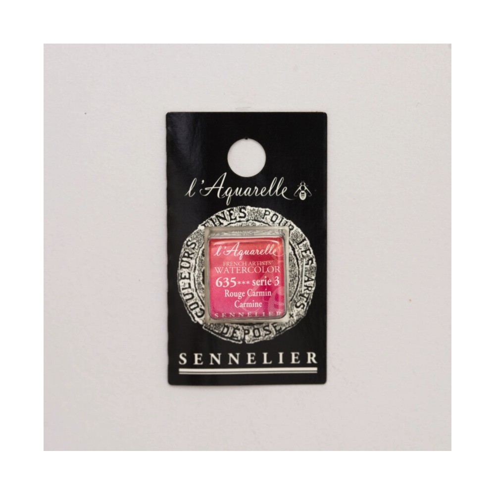 l’Aquarelle watercolor paint half pan - Sennelier - 635 Carmine