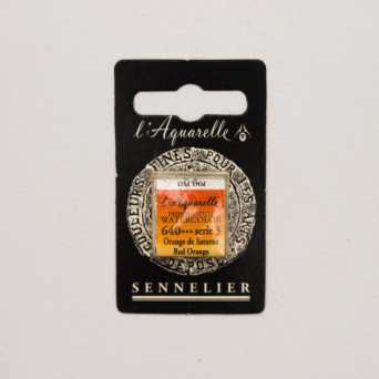 Farba akwarelowa w półkostce l’Aquarelle - Sennelier - 640 Red Orange