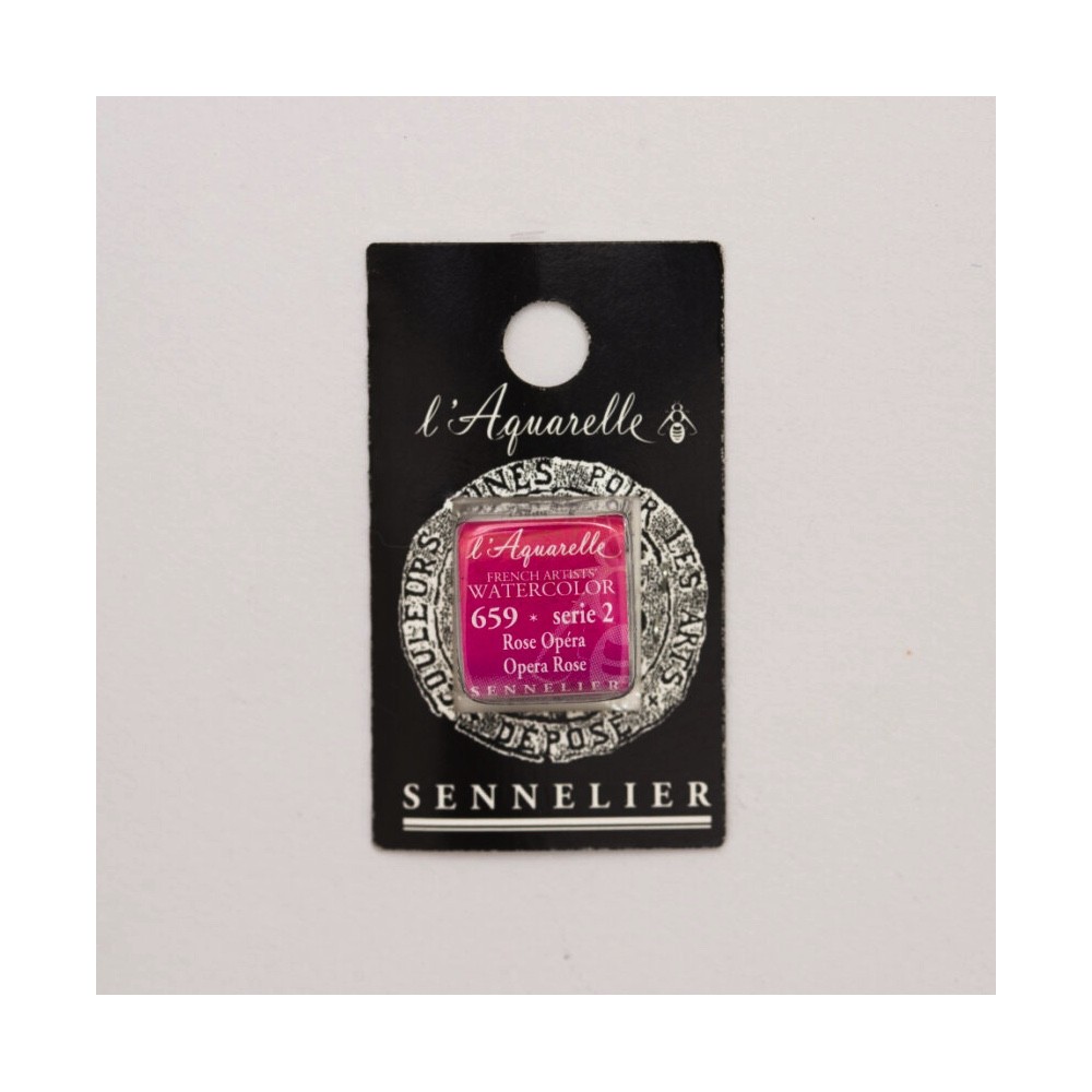 l’Aquarelle watercolor paint half pan - Sennelier - 659 Opera Rose