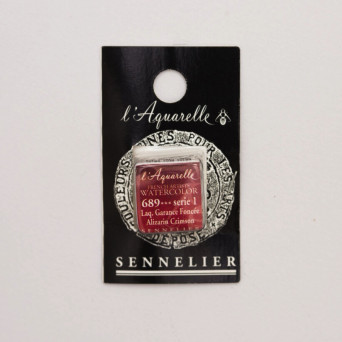 l’Aquarelle watercolor paint half pan - Sennelier - 689 Alizarin Crimson