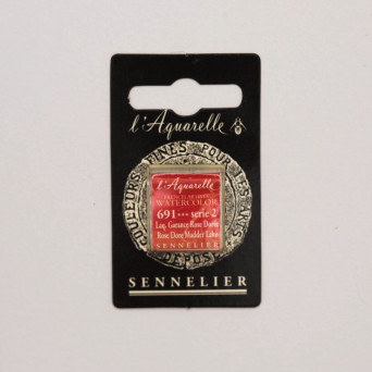 Farba akwarelowa w półkostce l’Aquarelle - Sennelier - 691 Rose Dore Madder