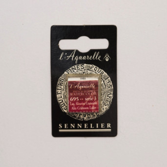 l’Aquarelle watercolor paint half pan - Sennelier - 695 Alizarin Crimson Lake