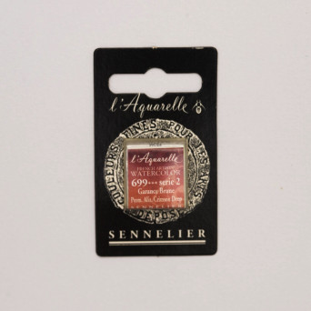 l’Aquarelle watercolor paint half pan - Sennelier - 699 Permanent Alizarin Crimson Deep