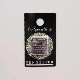 l’Aquarelle watercolor paint half pan - Sennelier - 703 Payne's Grey